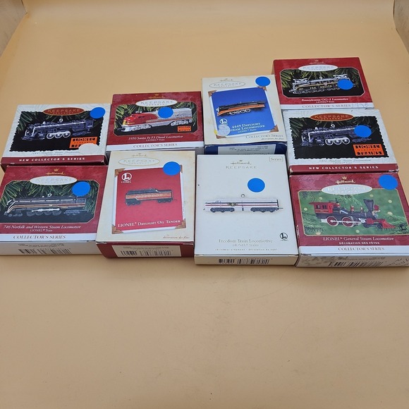 Hallmark Other - Lot Of 9 Lionel Hallmark Christmas Ornaments Train Collection